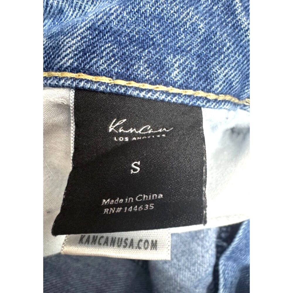 Kancan Light Wash Destroyed Denim Shorts Ripped Festival Summer Shorts SM - Picture 4 of 9